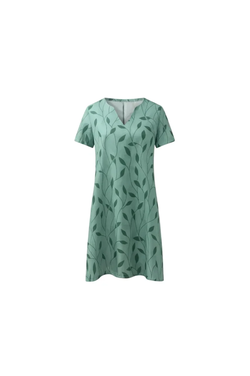 Jeanne™ | V-pääntie-mekko, jossa on printti